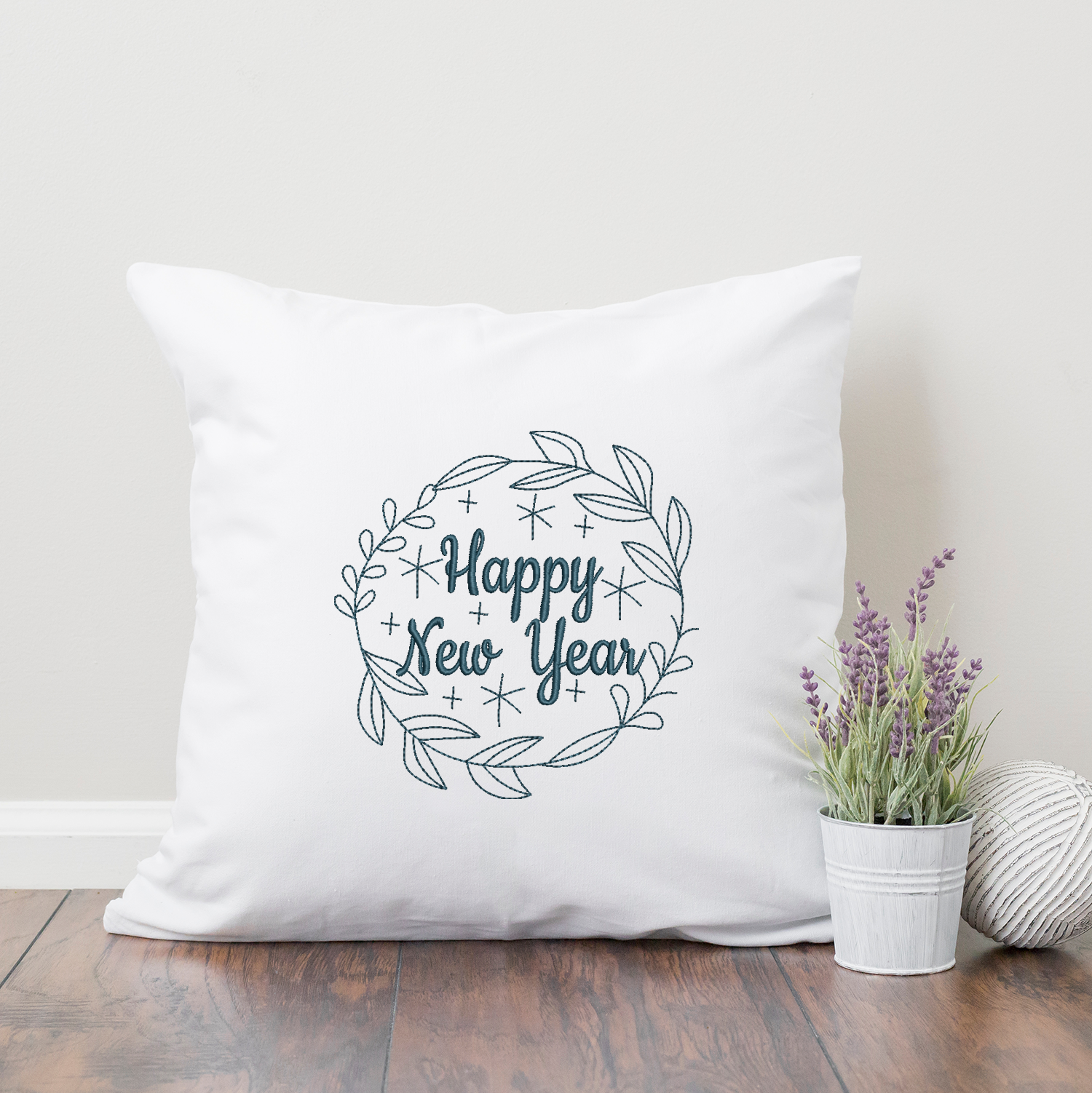 Happy 2021 New Year Embroidery Design