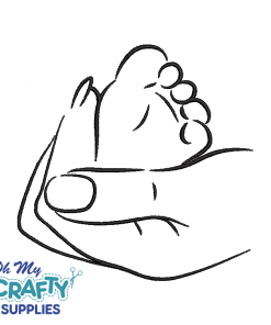 Baby Foot in Hand 9921 Embroidery Design