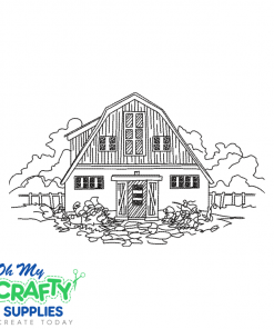 Barn Sketch 93021 Embroidery Design