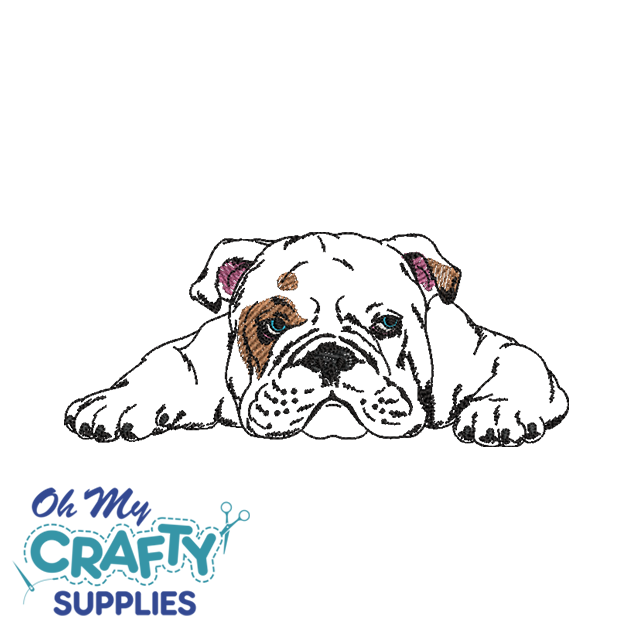 Bulldog Sketch 1122 Embroidery Design