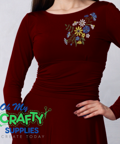 Colorful Flowers Neckline 2021 Embroidery Design