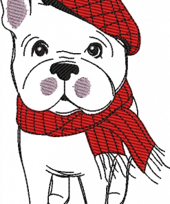 Cute Little French Pup Sketch 2020 Embroidery Design