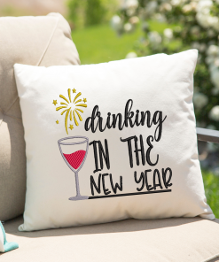 Drinking in the New Year 2021 Embroidery Design
