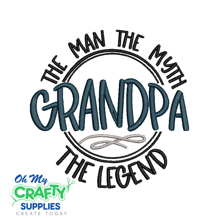 Grandpa Myth 2021 Embroidery Design