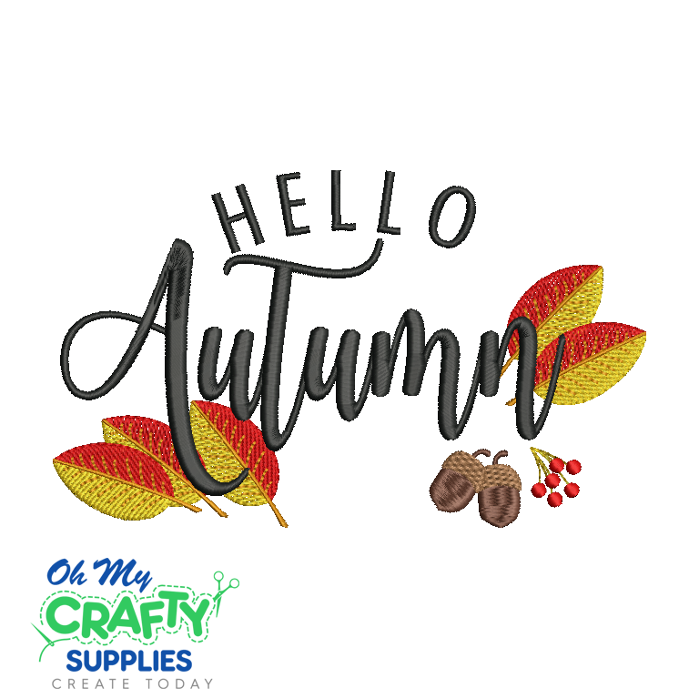 Hello Autumn 2021B Embroidery Design