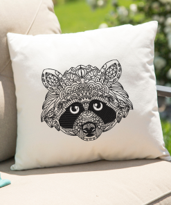 Henna Raccoon Face 2021 Embroidery Design