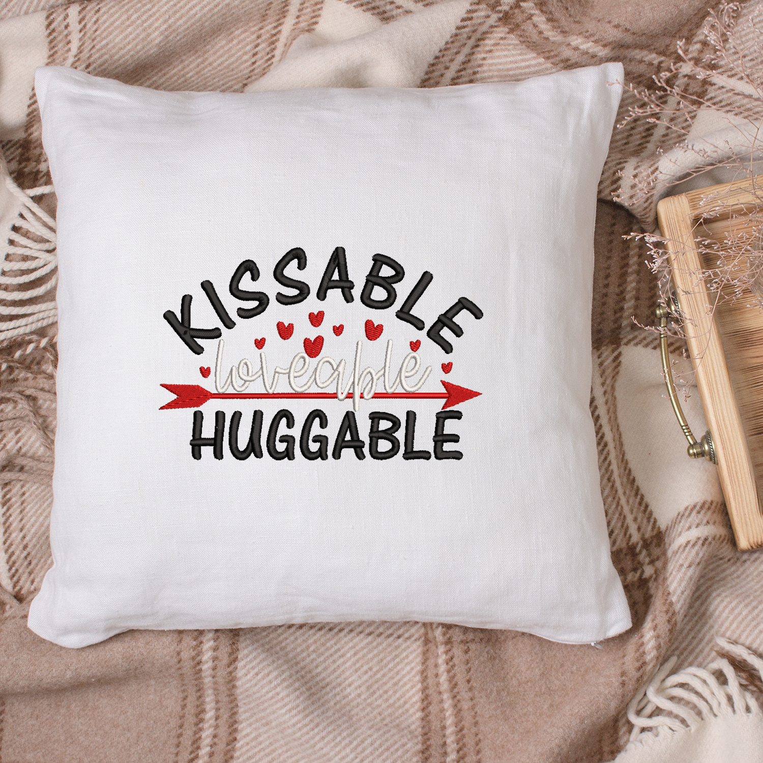 Kissable Huggable 2021 Embroidery Design