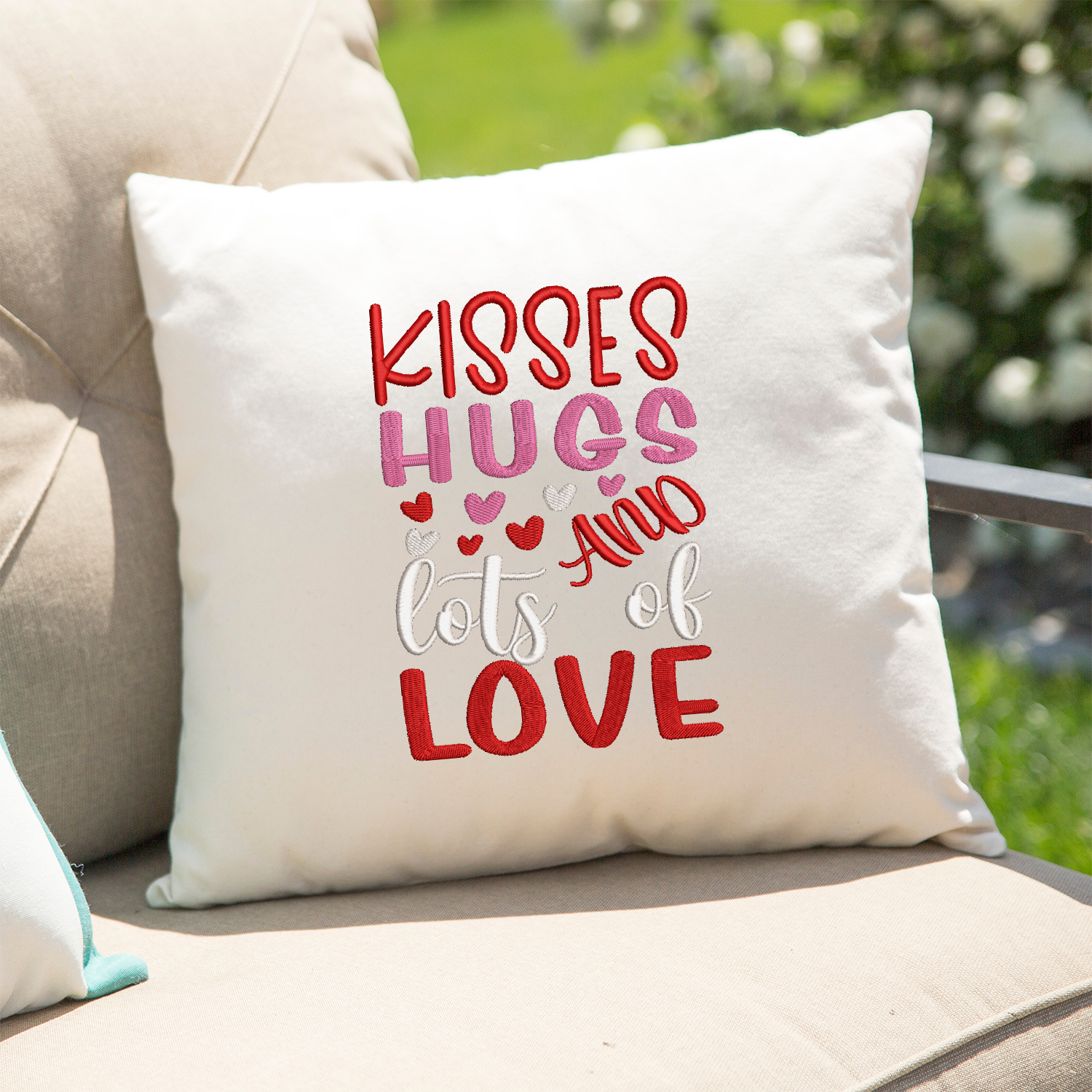 Kisses Hugs Lots Love 2021 Embroidery Design