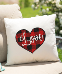 Love Heart Plaid 2020 Embroidery Design