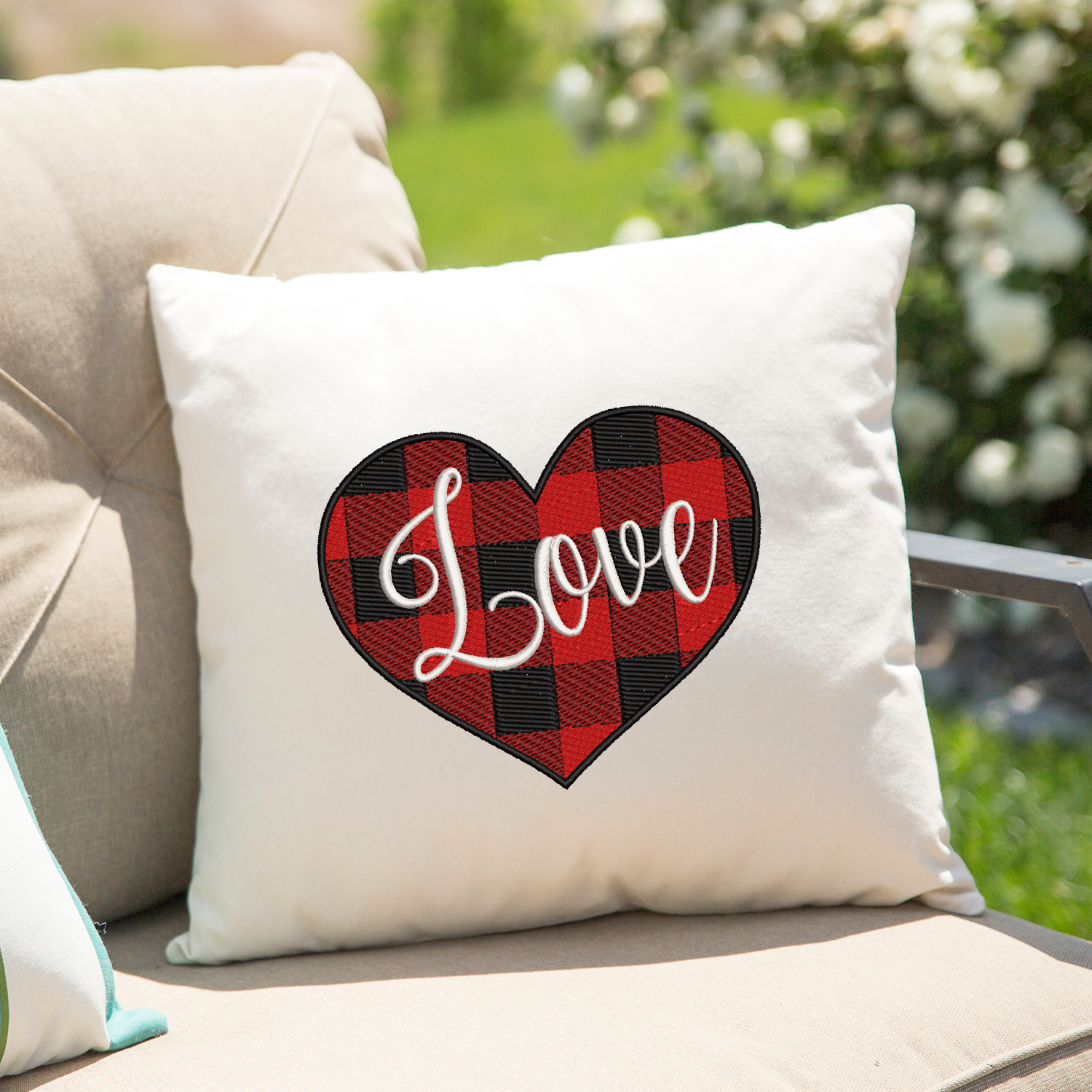 Love Heart Plaid 2020 Embroidery Design