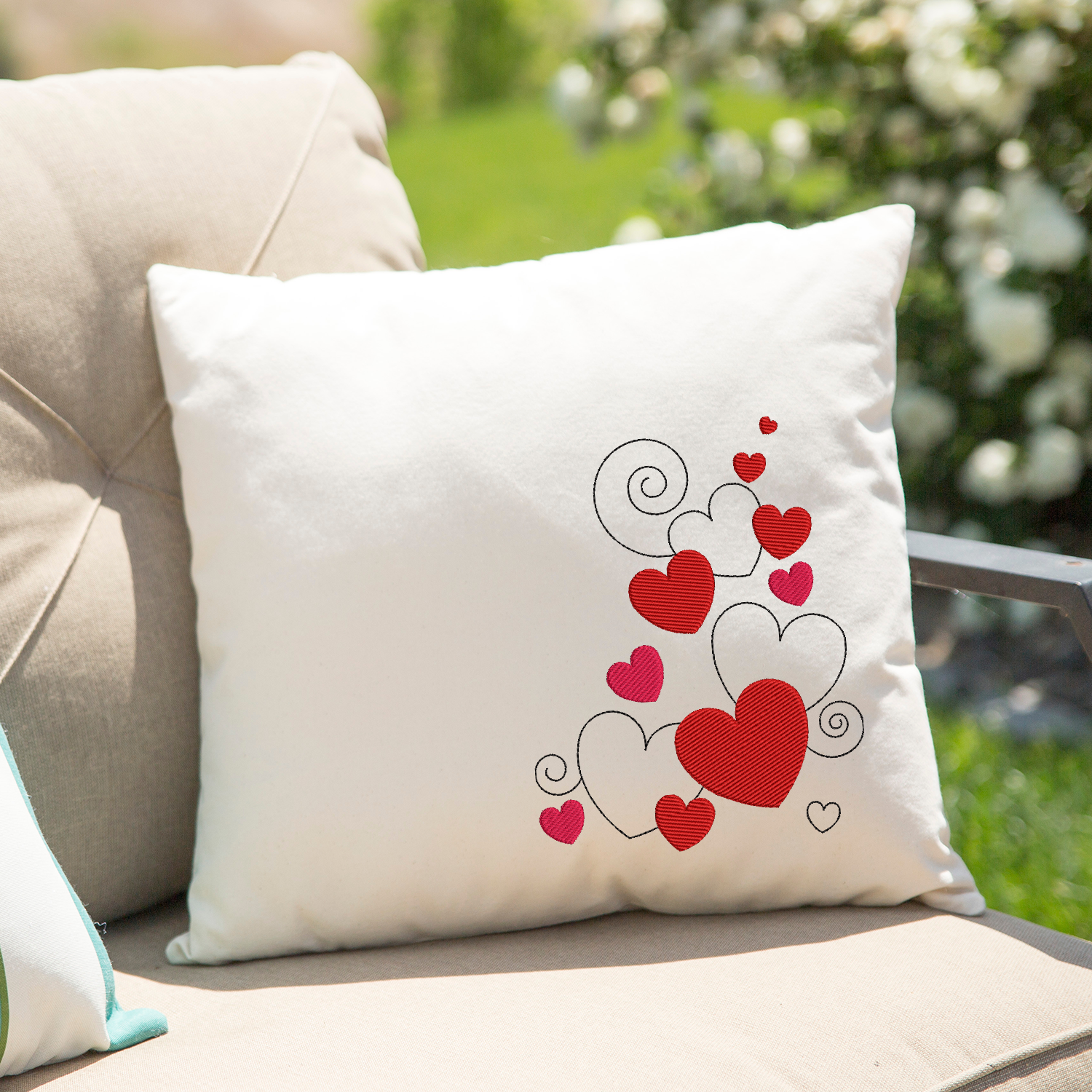 Multiple Hearts 2020 Embroidery Design