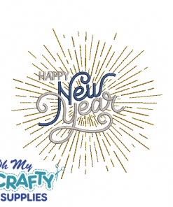 Happy New Year 2022 Embroidery Design