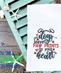 Paw Prints in Heart 2021 Embroidery Design