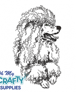 Poodle Sketch 1222 Embroidery Design