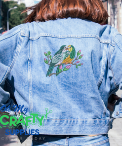 Two Parakeets Embroidery Design