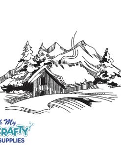 Winter Cabin 1018 Embroidery Design