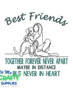 Best Friends Always Together 2021 Embroidery Design