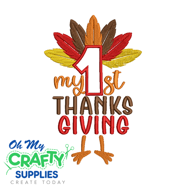 1st Thanksgiving 815 Embroidery Design