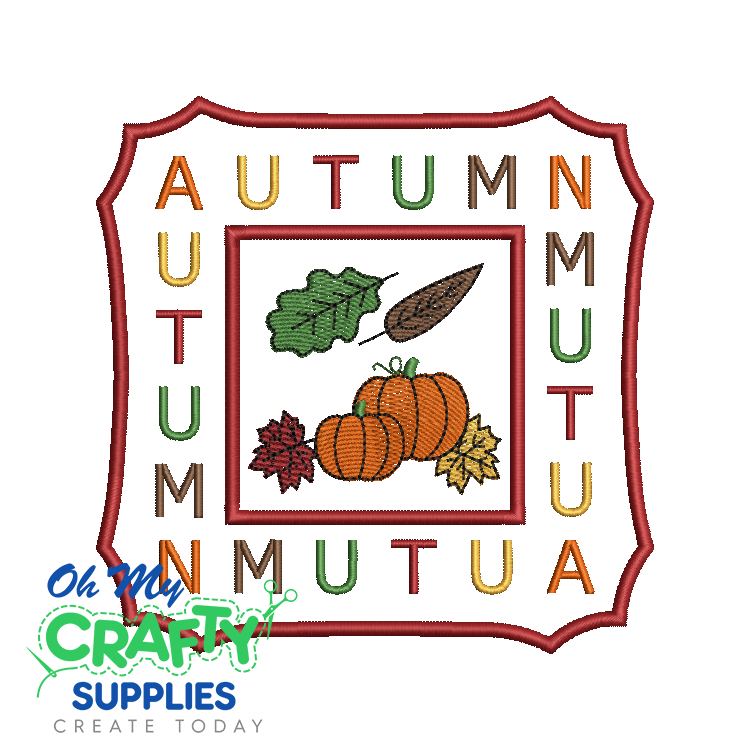 Autumn Square 816 Embroidery Design