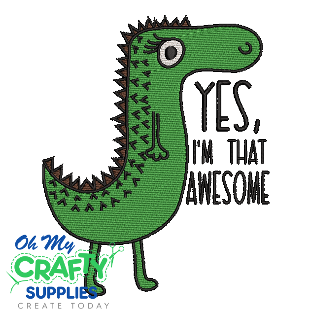 Awesome Crocodile Embroidery Design