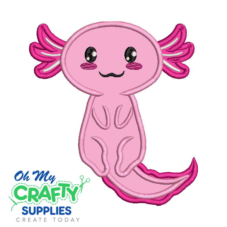 Axolotl Applique 1522 Embroidery Design