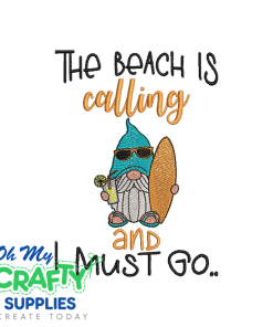 Beach is Calling 612 Embroidery Design