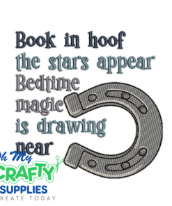 Bedtime Pony Quote Embroidery Design