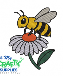 Bee Flower 528 Embroidery Design