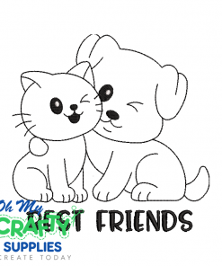 Best Friends 25 Embroidery Design