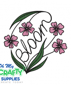 Bloom Flower Vines Embroidery Design