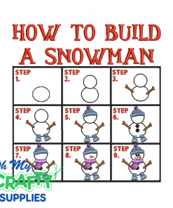 Build A Snowman 1018 Embroidery Design
