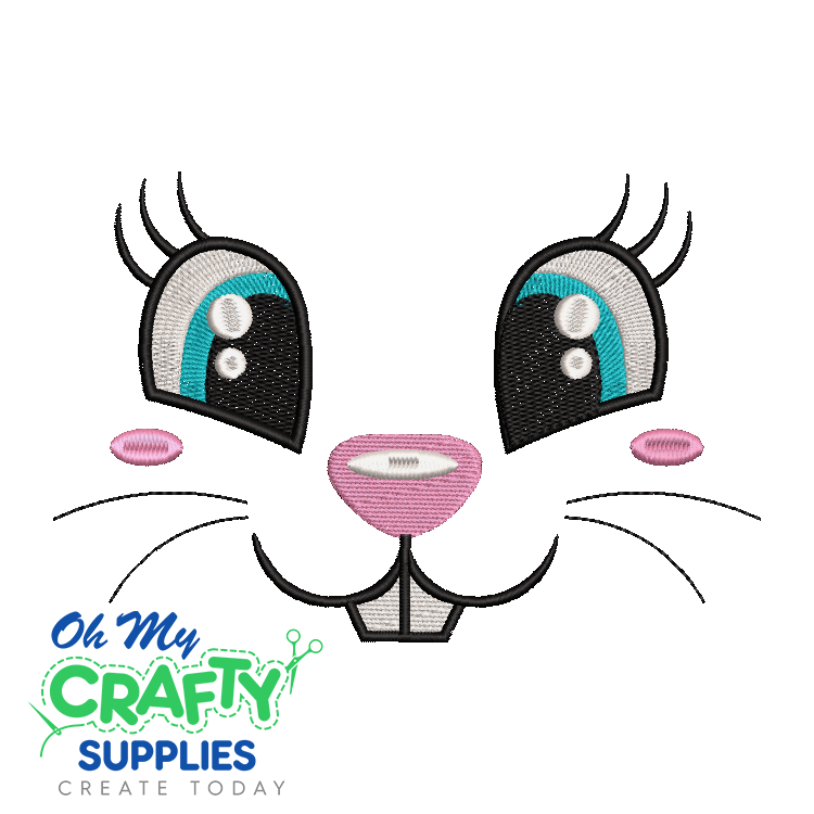 Bunny Face 123 Embroidery Design