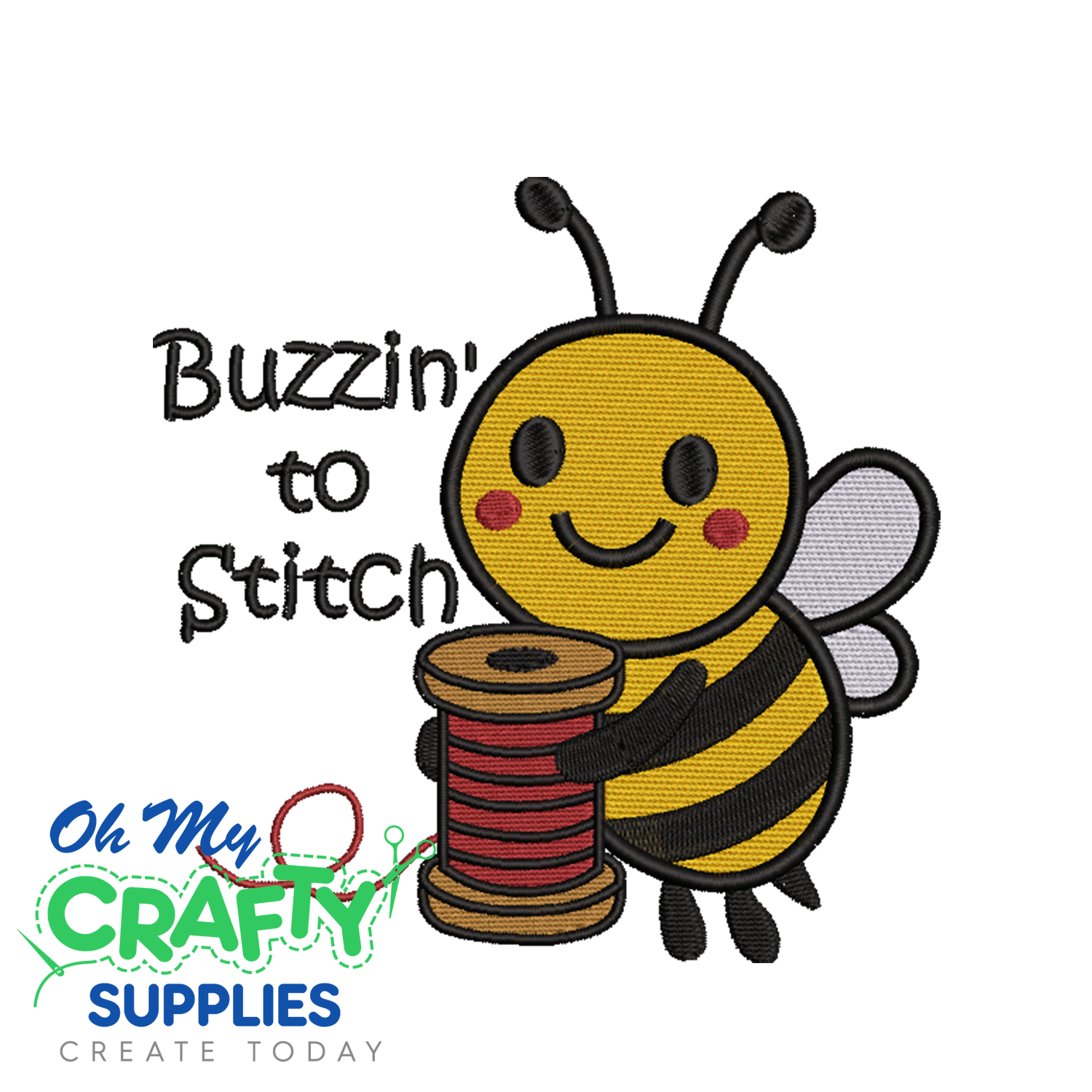Buzzin' To Stitch Embroidery Design