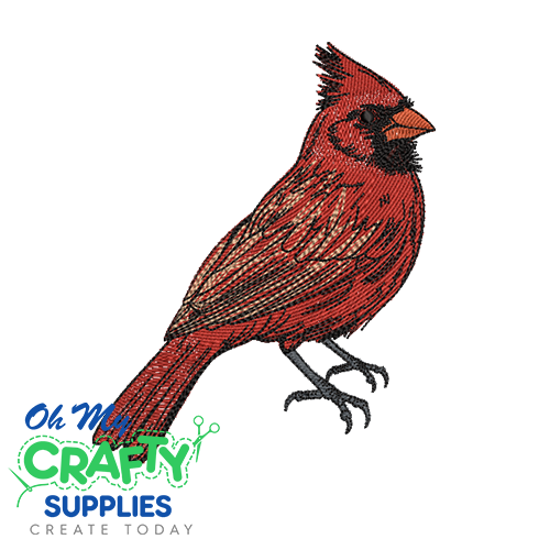 Cardinal Sketch 25 Embroidery Design