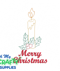 Christmas Candle 102 Embroidery Design