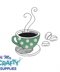 Coffee Cup Blended 1222 Embroidery Design