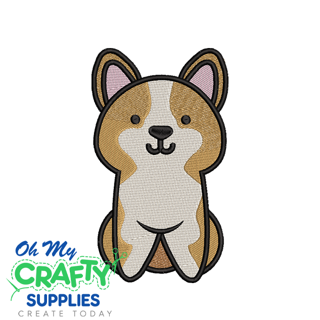 Corgi Solid Stitch 81 Embroidery Design