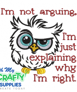 Explaining Owl Embroidery Design