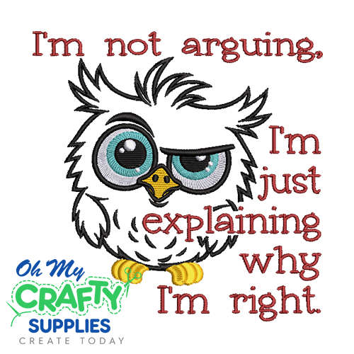 Explaining Owl Embroidery Design