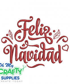 Feliz Navidad 1110 Embroidery Design