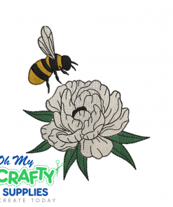 Floral Bee 41423 Embroidery Design