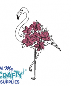 Floral Flamingo 42922 Embroidery Design