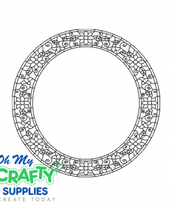 Floral Monogram Framework 319 Embroidery Design