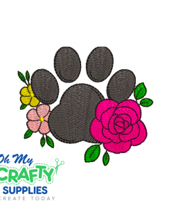 Floral Paw 43 Embroidery Design