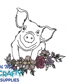 Floral Pig 5422 Embroidery Design