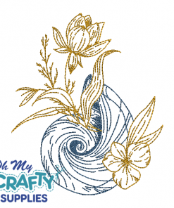 Floral Shell 42922 Embroidery Design