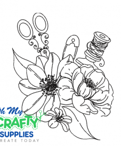 Floral Sketch Sewing 25 Embroidery Design