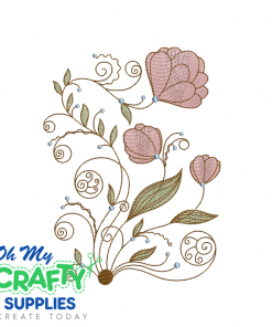 Floral Stems 25 Embroidery Design
