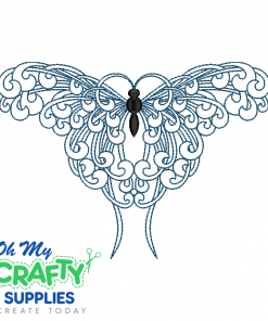 Fountain Butterfly 111 Embroidery Design