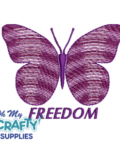 Freedom Butterfly Embroidery Design